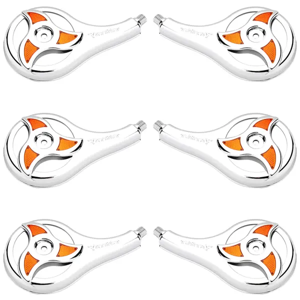 KIT 6 Calotas Rodo-ar Caminhão Elipse Laranja Resfriar Plástico