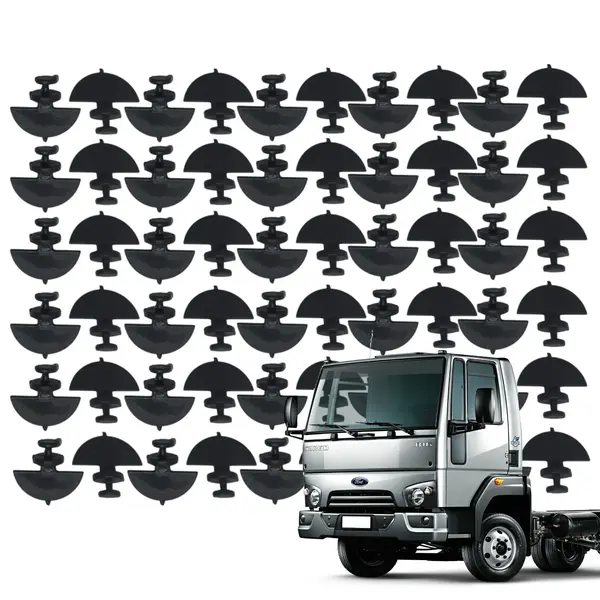 KIT 60 Gancho Cortina Plastico Ford Cargo a Partir de 2011
