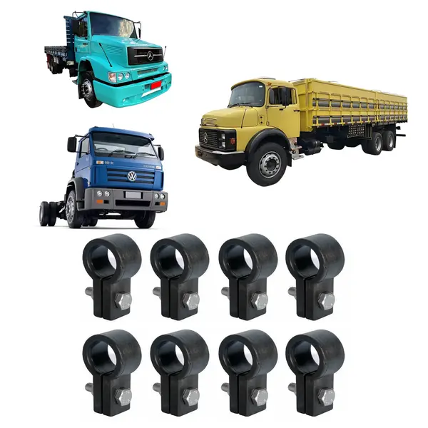 KIT 8 Abraçadeira Tirante Espelho Caminhão MB VW Ford 18MM