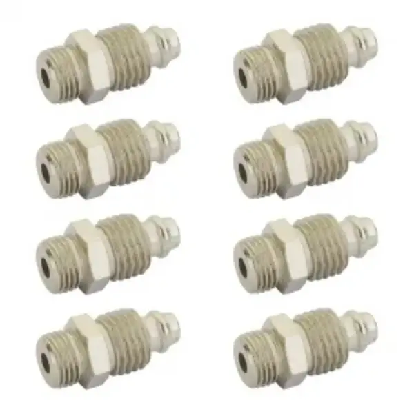 Kit 8 Bicos de Conexão 1/8 e 7/16 sem Válvula Calibrador Rodoar