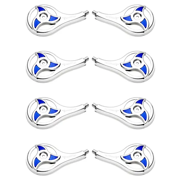 KIT 8 Calotas Rodo-ar Caminhão Elipse Azul Resfriar Plástico