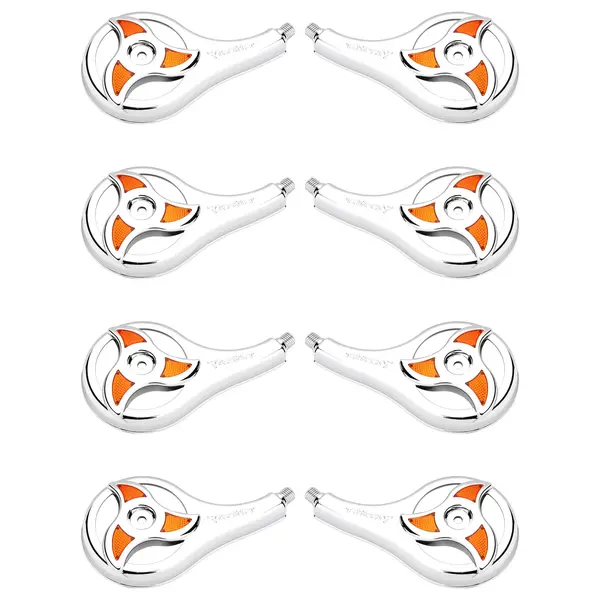 KIT 8 Calotas Rodo-ar Caminhão Elipse Laranja Resfriar Plástico