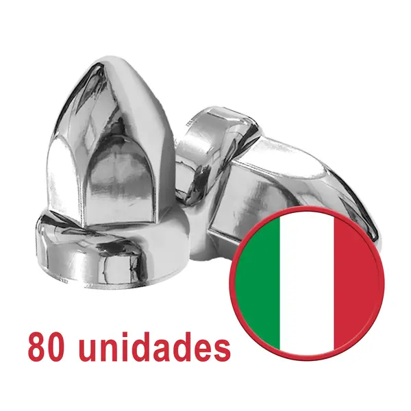 KIT 80 Capas Cromada para Porca 32 33 Mm Italiana