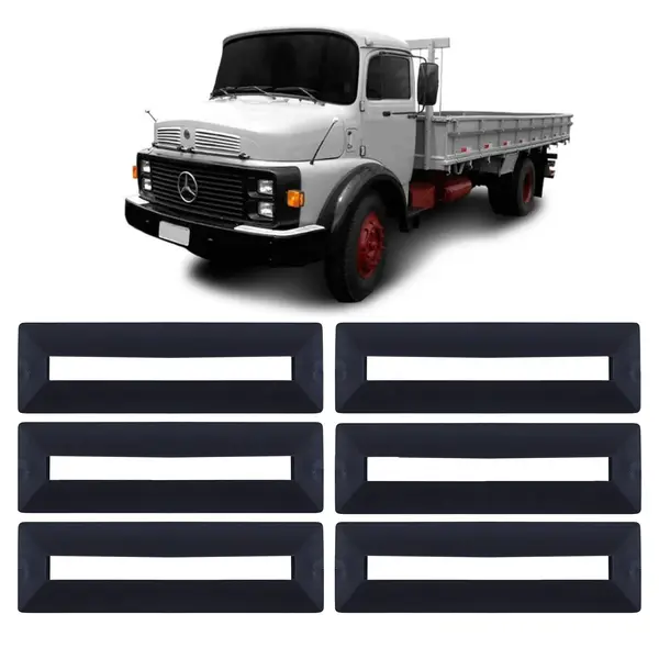 KIT Borracha Dobradiça Porta MB 1113 2013 S/aba - 6 Peças