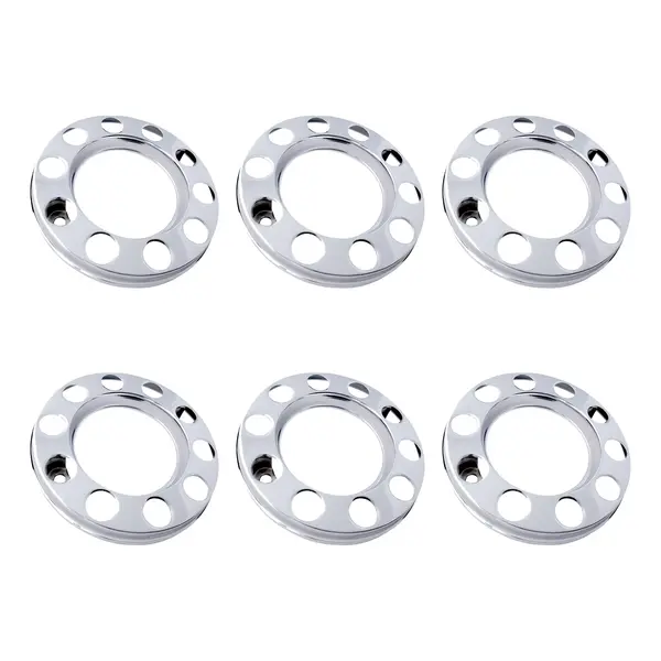 Kit C/6 Calota Dianteira 10 Furos Caminhão Aro 20 22,5 Metal