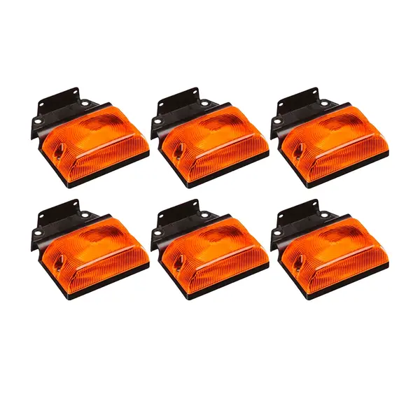 KIT C/6 Lanterna Lateral Carreta com Suporte
