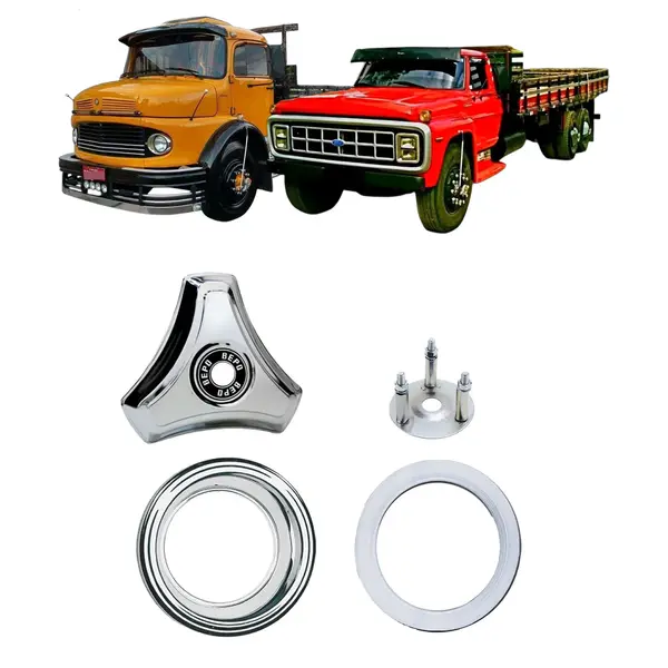KIT Calota 3 Pontas Aro 20 P/rodoar c/ Aro Faixa Suporte