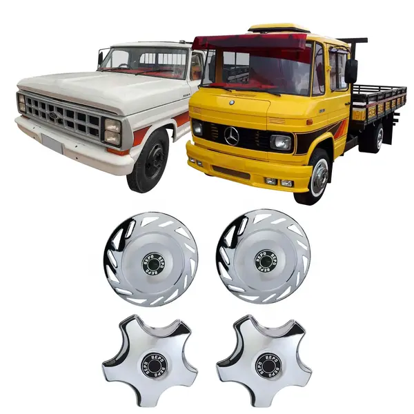 KIT Calota Aro 16 Caminhão MB 608 708 F4000 D40 sem Suporte