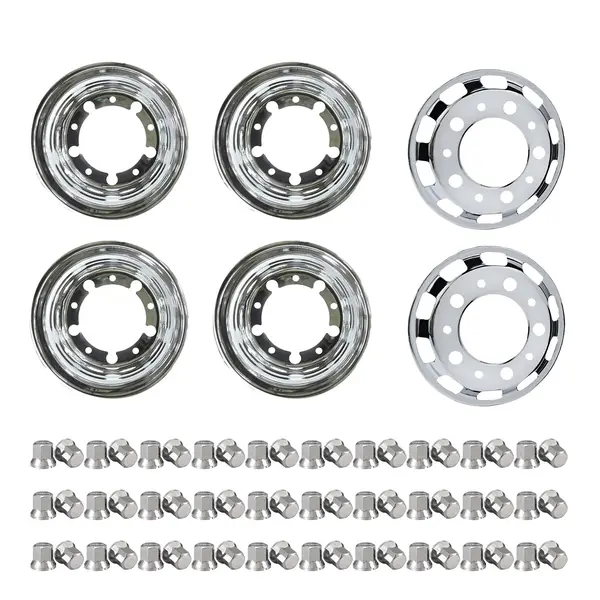 KIT Calota Caminhão Cavalo Truck Aro 22,5 sem Cubo com Capas