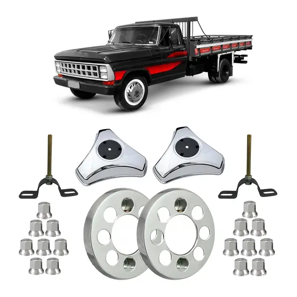 KIT Calota Caminhão Ford F4000 D40 Aro 16 C/8 Furos ...1999