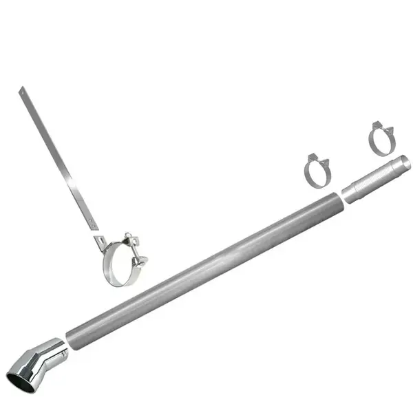 Kit Escapamento Boiadeiro Cromado Para Caminhão 4 1/2´