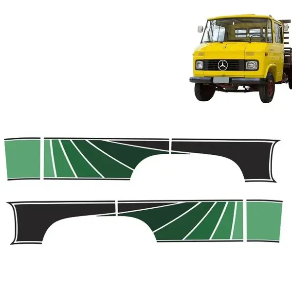 Kit Faixa Adesiva para Caminhão MB 608 Verde