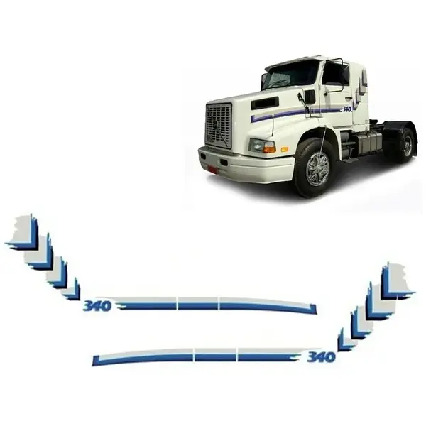 Kit Faixa Adesiva para Caminhão Volvo NL Azul