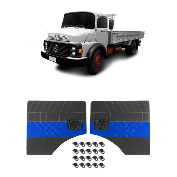 KIT Forro Porta Caminhão MB 1113 Veludo c/ Parafuso
