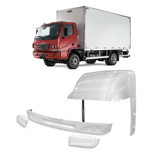 Kit Spoiler e Defletor Aerofólio para Mercedes-Benz Accelo 2018 a 2023 - Melhore Aerodinâmica e Estilo
