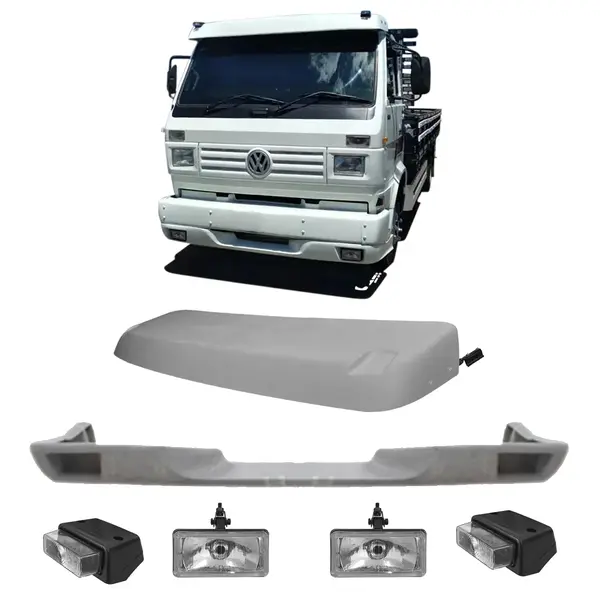 KIT Spoiler e Tapa Sol VW 8.140 7.100 8.100 94 a 99 c/ Farol
