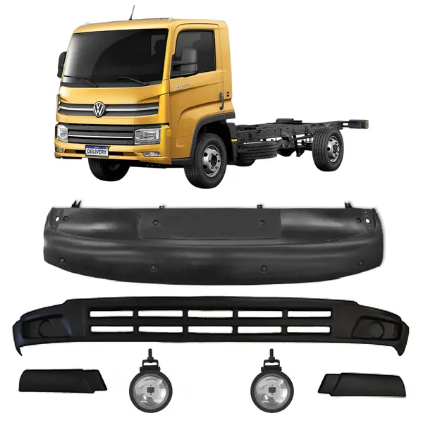 Kit Tapa Sol Spoiler VW Delivery Express 2018 com Farol - Proteção e Estilo