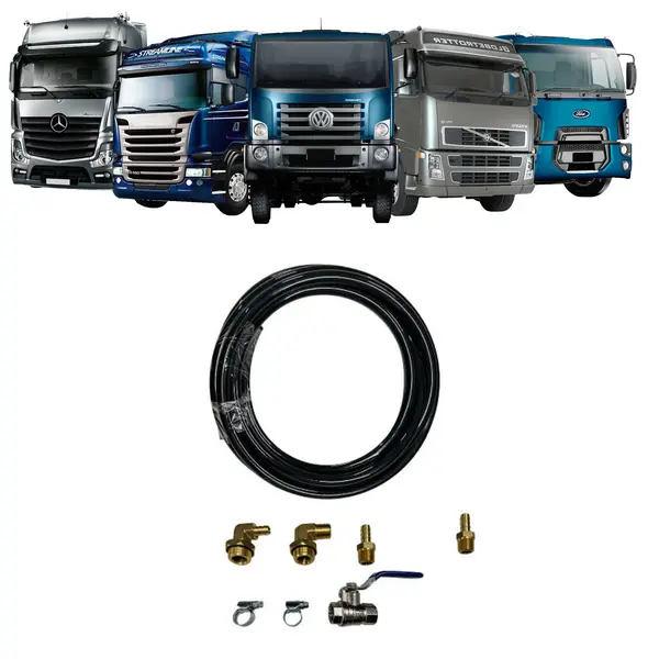 Kit Transferência de Combustível Universal para Tanque de Caminhão com Mangueira e Conexões