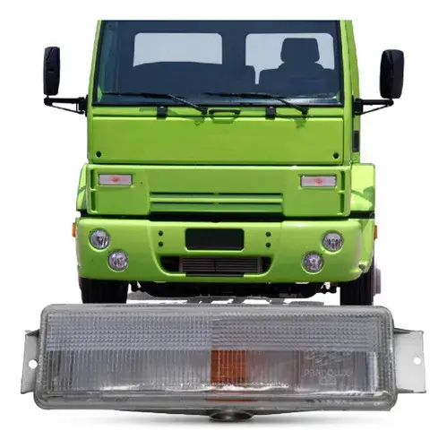 Lanterna Dianteira Seta Pisca Lado Esquerdo Compatível Ford Cargo Lente Cristal Com Cúpula
