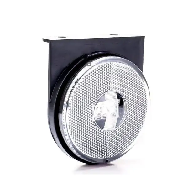 Lanterna Lateral Carreta LED Branca 85mm 12V 24V com Fio