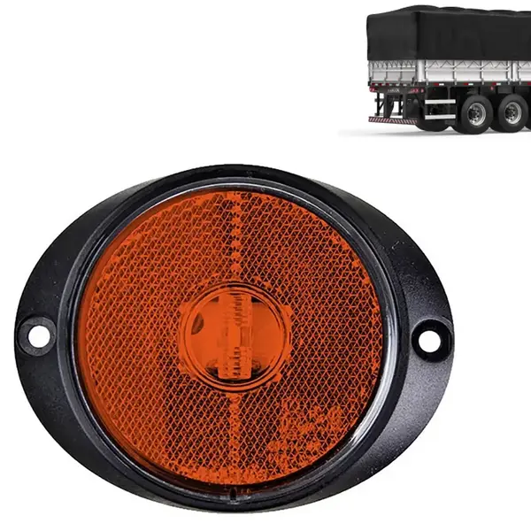 Lanterna Peito Carreta LED Universal Laranja 12v / 24v
