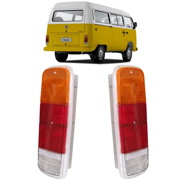 Lanterna Traseira Kombi Clipper 1976 a 2014 Tricolor Par