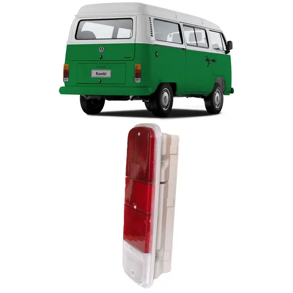 Lanterna Traseira Perua Kombi Clipper 1976 a 2014 Bicolor