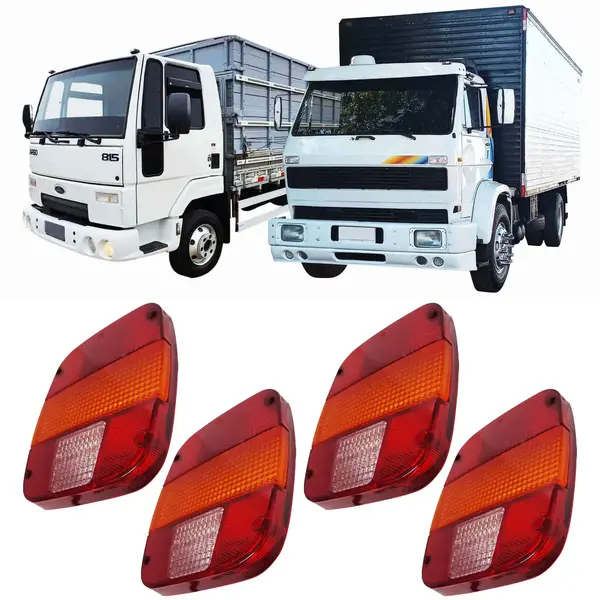 Lente Lanterna Traseira Caminhão Ford Cargo VW KIT C/4PÇ