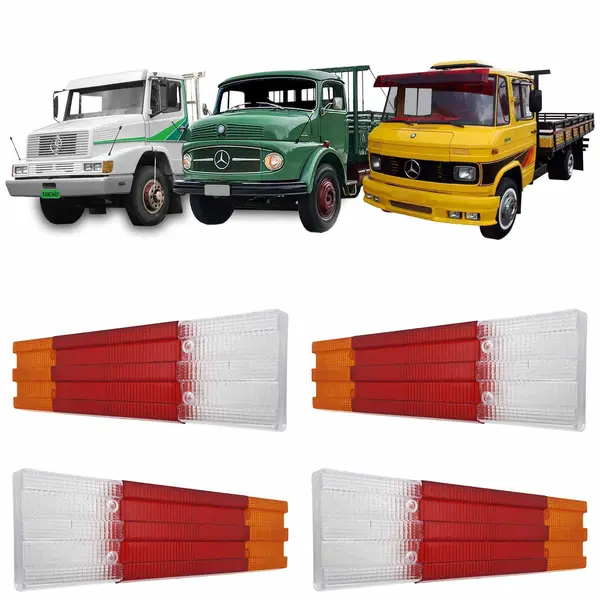 Lente Lanterna Traseira Caminhão MB 709 1113 1418 1620 KIT C/4PÇ