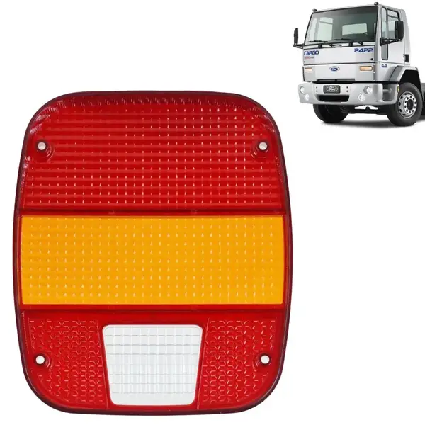 Lente Tricolor Lanterna Traseira para Caminhão Ford Cargo até 2010 / VW Titan / Worker