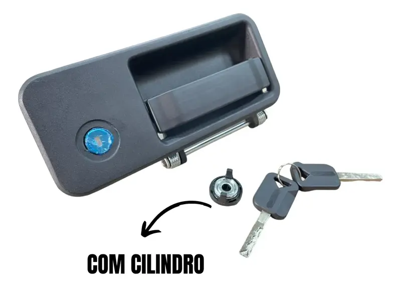 Maçaneta Externa Lado Direito Com 2 Chaves e Cilindro Compatível Volvo FH FM NH