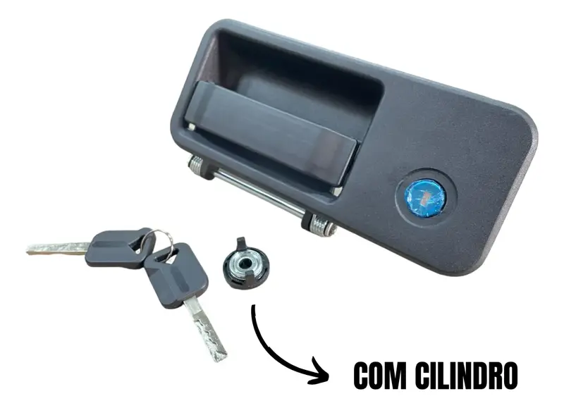 Maçaneta Externa Lado Esquerdo Com 2 Chaves e Cilindro Compatível Volvo FH FM NH