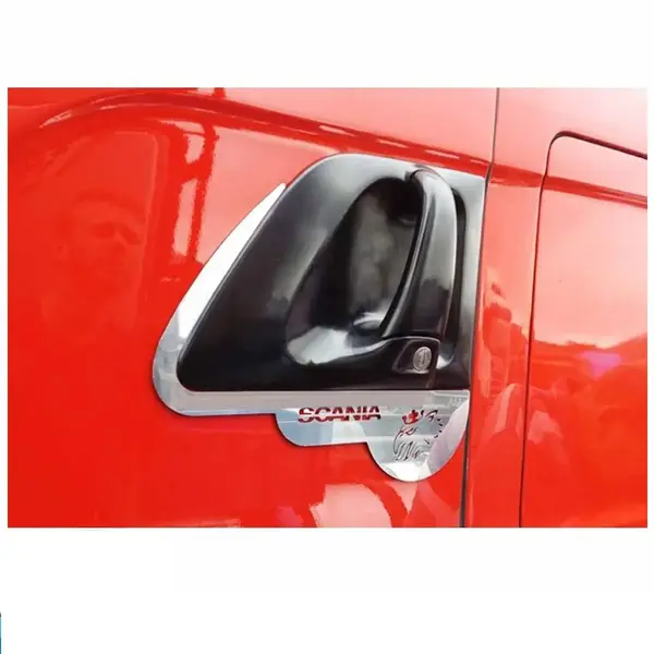 Moldura Inox Grifo Maçaneta de Porta Compatível com Caminhão Scania a Partir de 98