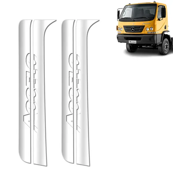 Par Aplique Inox Coluna da Porta para Caminhão MB Accelo