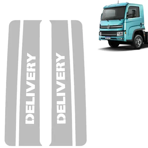 Par Aplique Inox Coluna da Porta para Caminhão VW Delivery após 2018