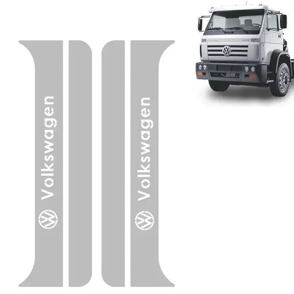 Par Aplique Inox Coluna da Porta para Caminhão VW Delivery / Titan / Worker