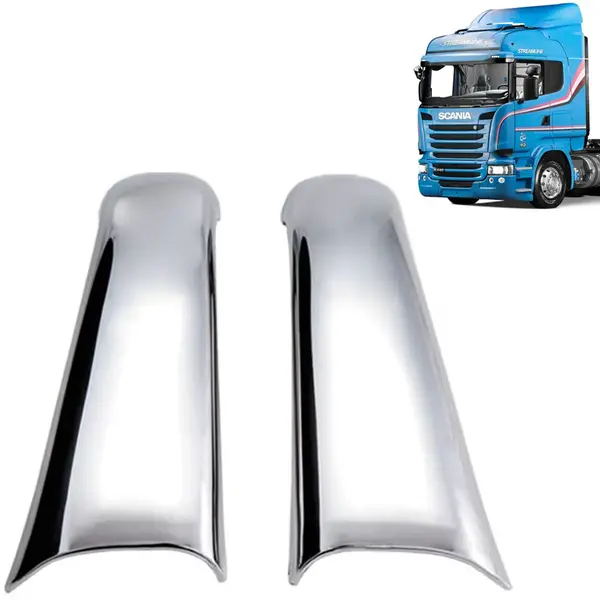 Par Aplique Maçaneta de Porta para Caminhão Scania Série 4 e Série 5 1999 á 2018