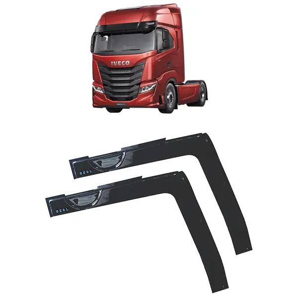 Par Calha Chuva Caminhão Iveco Stralis S-way Fumê