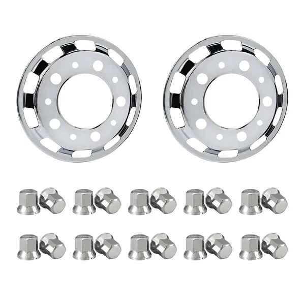 Par Calota Dianteira Caminhão Aro 22,5 Speedline Inox Capas
