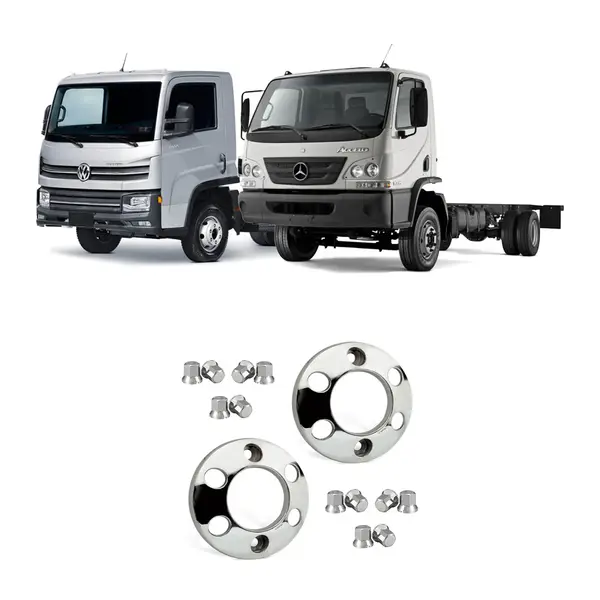 Par Calota MB Accelo VW Delivery Express 2018 Aro 17,5 Inclinada C/Capas