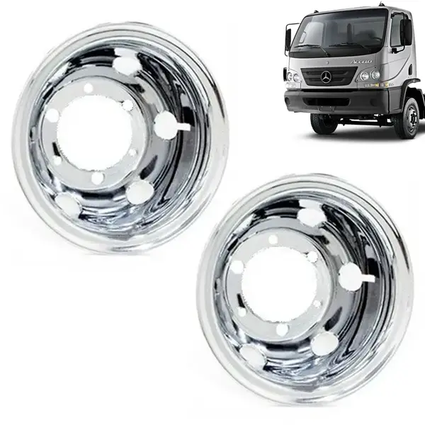 Par Calota Traseira Aro 17,5 para MB Accelo 715C / 815 / 915C / Pneu 215 (furação 245mm)