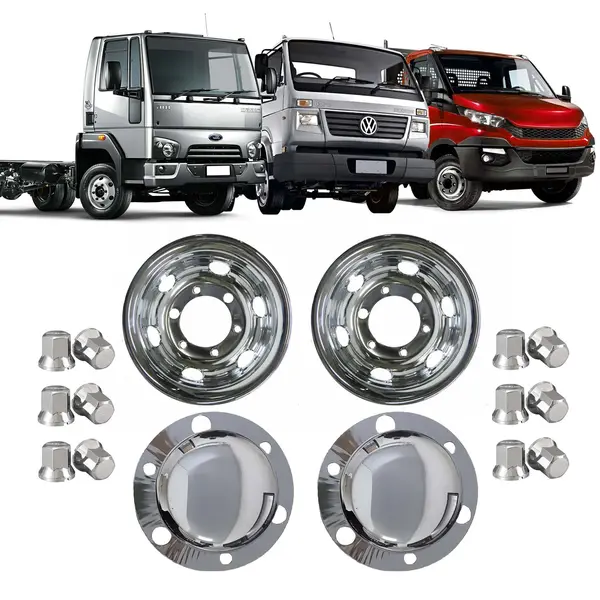 Par Calota Traseira Embutir Speed Aro 17,5 215 c/ Cubos Capas