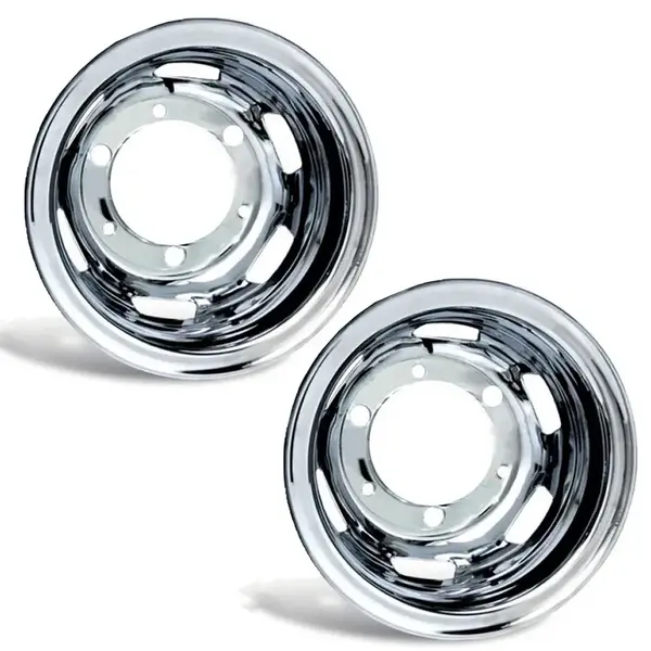 Par Calotas Cromada Traseira para Caminhão Roda aro 17,5 Pneu 215 Speedline Roda Estreita
