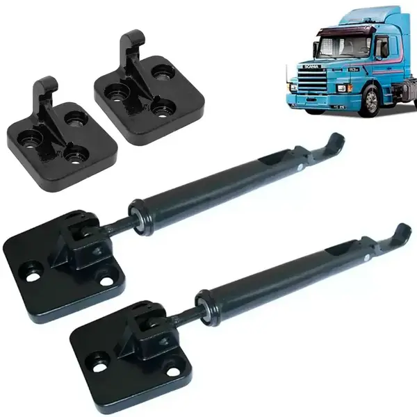 Par Kit Trava Capô para Caminhão Scania T 112 113 142 143