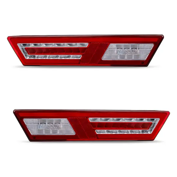 Par Lanterna Traseira Carreta Baú Randon Bivolt 60 LEDS