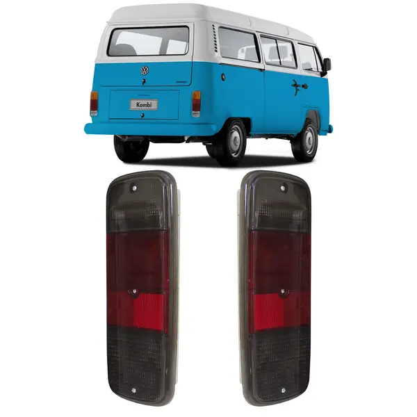 Par Lanterna Traseira Perua Kombi Clipper 1976 a 2014 Fumê