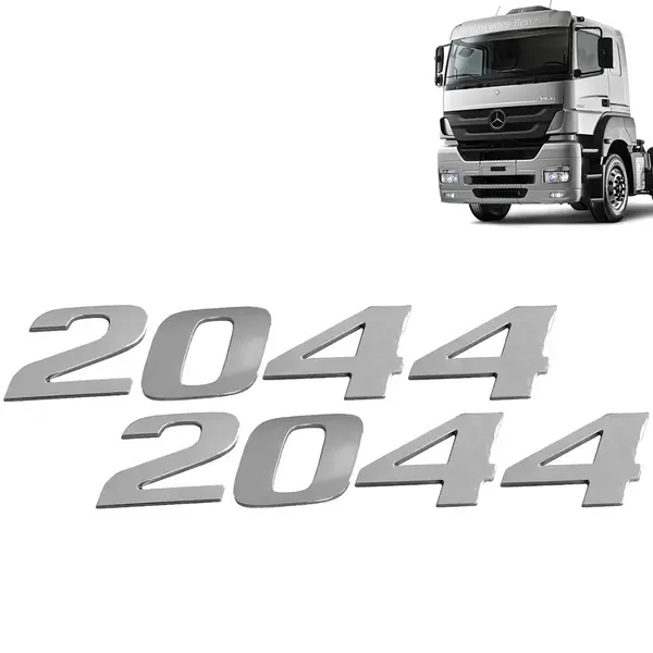 Par Letreiro Emblema Cromado para Caminhão MB Axor 2044