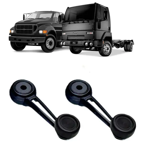 Par Manivela Vidro Porta Caminhão Pick Up Ford Metal Preto