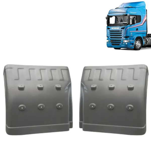 Par Meio Para-Lama Traseiro Cinza para Caminhão Scania S4 / S5 / S6 / S7 NTG