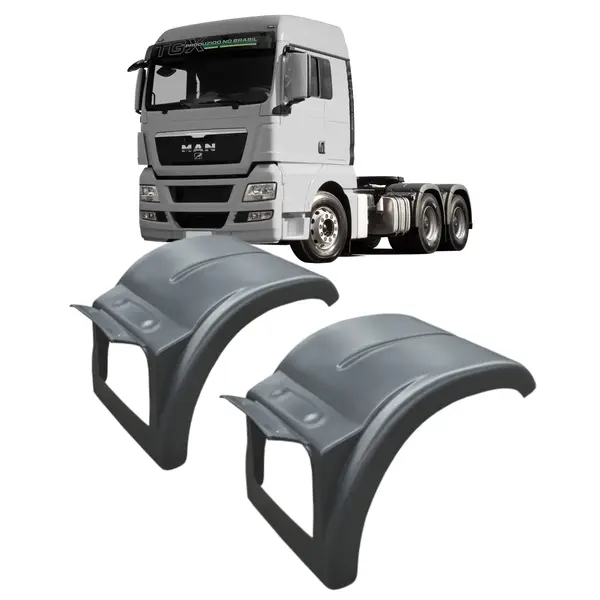 Par Paralama Superior em Plástico para Caminhão MAN TGX 2007 - Durabilidade e Ajuste Perfeito